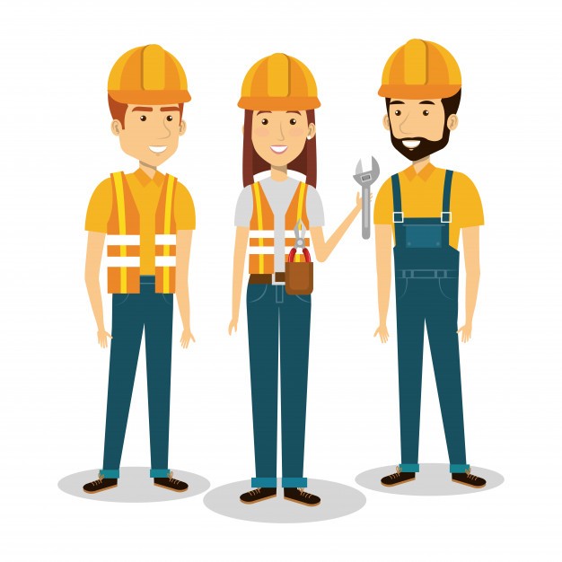 professional construction people characters vector illustration design 24877 18506